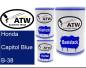 Preview: Honda, Capitol Blue, B-38: 500ml Lackdose + 500ml Klarlack + 250ml Härter - Set, von ATW Autoteile West.